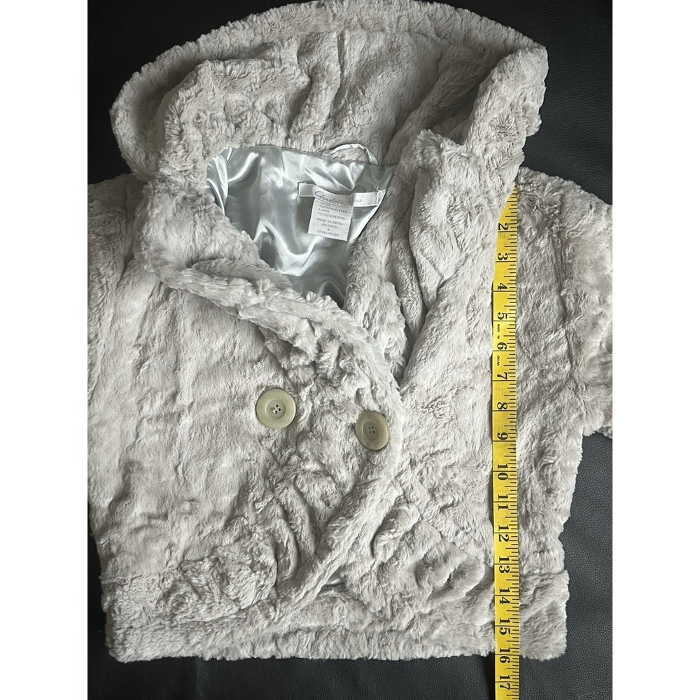 Vintage‎ Y2K Charlotte Russe Grey Faux Fur Cropped Shrug Jacket Small Old Money - Picture 8 of 12